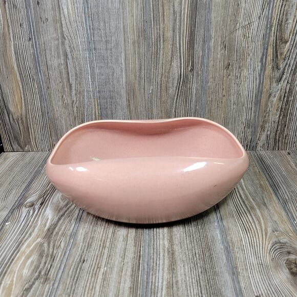 MCM Russel Wright Salad Serving Bowl Coral Steubenville American Modern Pottery - Picture 1 of 7